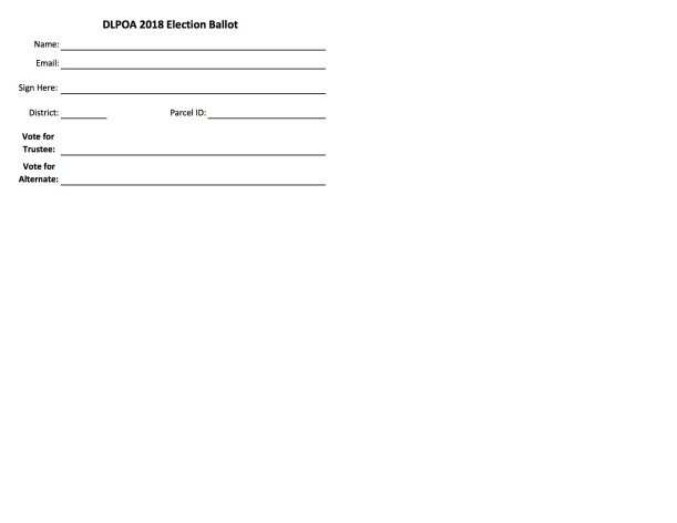 2018 Election Ballot